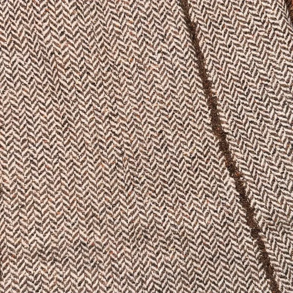 LOFT (Ann Taylor) Brown Herringbone A-Line Skirt - Picture 6 of 8
